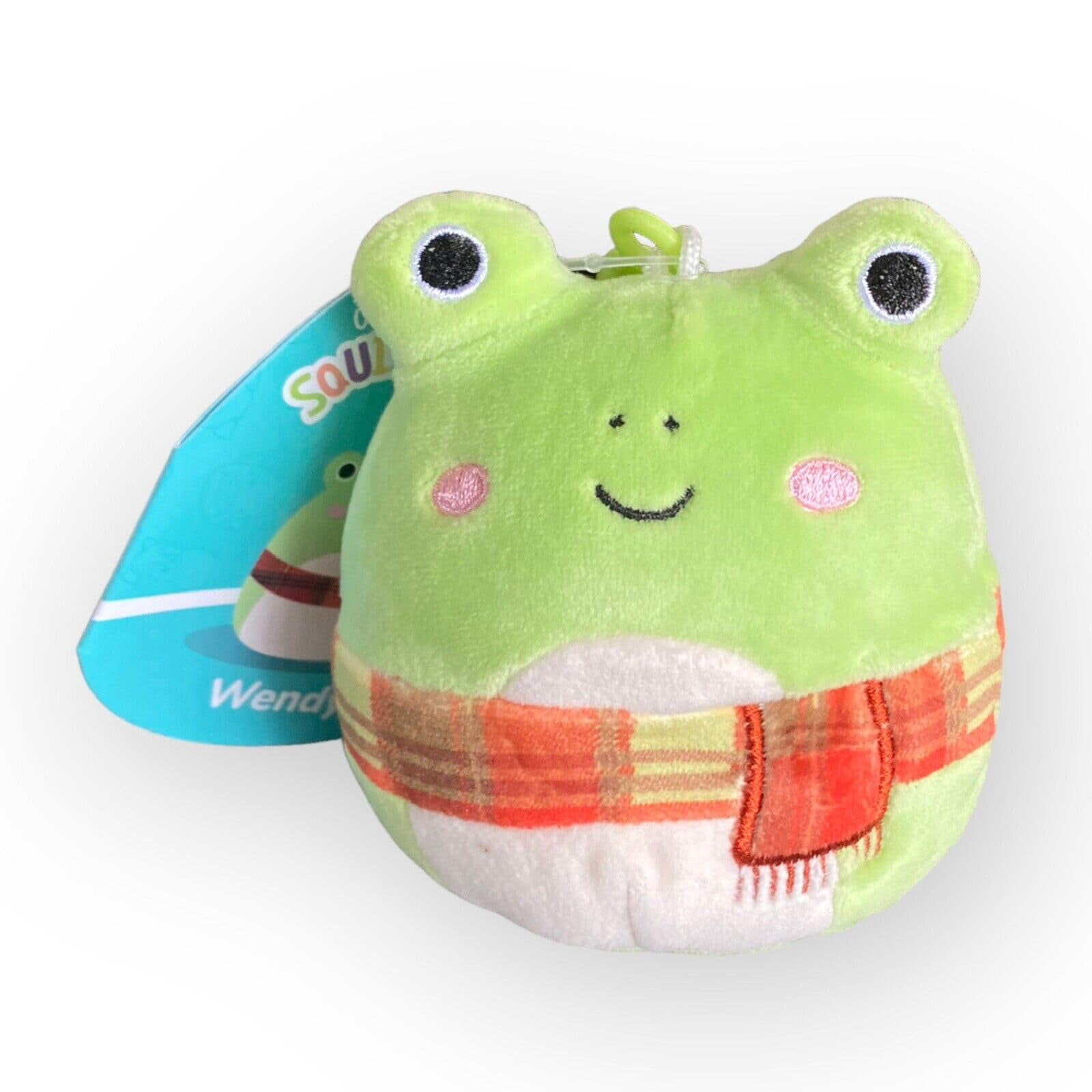 Squishmallows Original Fall Wendy The Frog in Scarf Clip