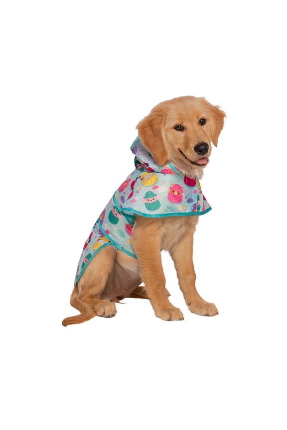 Squishmallows Original Its Raining Squish Pet Raincoat - Ultra Soft Official Jazwares Pets Apparel (Size Large)