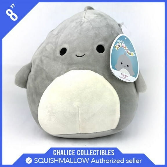 Squishmallows Original Kellytoy Plush Sealife Squad Gordon the Grey Shark 8"