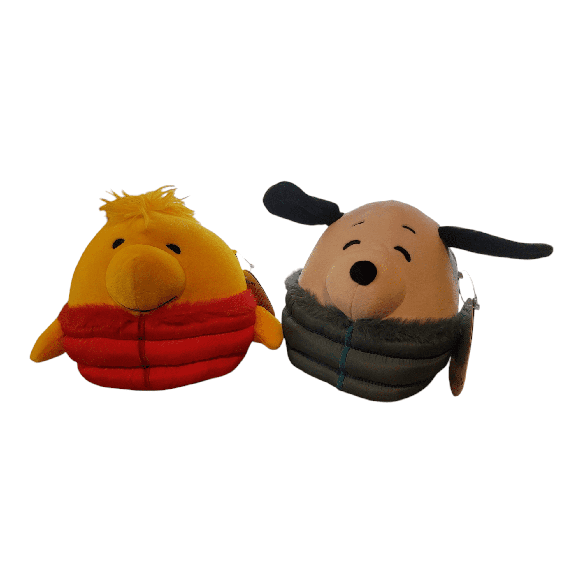 Squishmallows Peanuts Snoopy & Woodstock in Puffer Coats 6.5