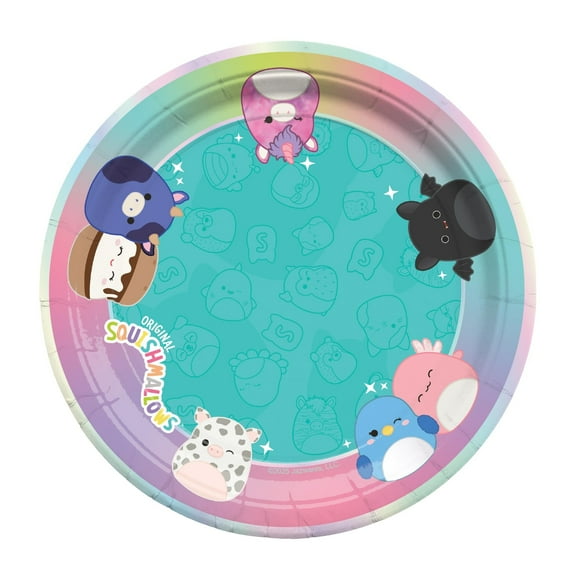 Squishmallows Plates 7in 24 Count - Squishmallows Party Decorations