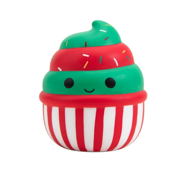 Squishmallows Plush 8 inch Green and White Christmas Cupcake - Childs Ultra Soft Stuffed Animal Toy