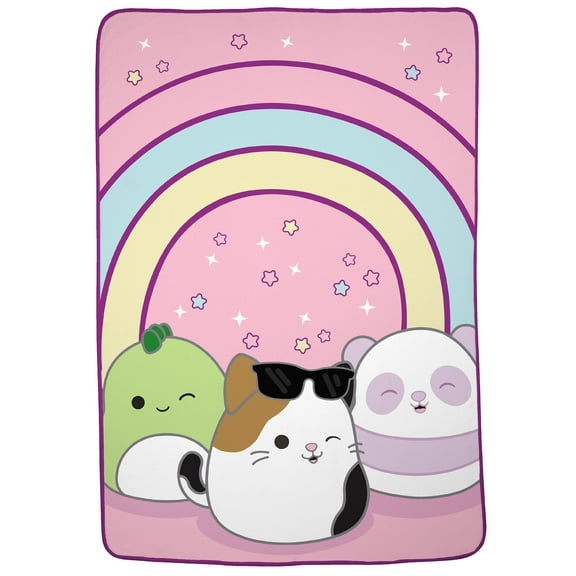 Squishmallows Plush Blanket, Twin/Full Size, 62 x 90
