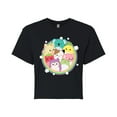 thumbnail image 1 of Squishmallows - Rainbow Circle Group - Juniors Cropped Short Sleeve Graphic T-Shirt, 1 of 4