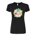 thumbnail image 1 of Squishmallows - Rainbow Circle Group - Juniors Fitted Short Sleeve Graphic T-Shirt, 1 of 4