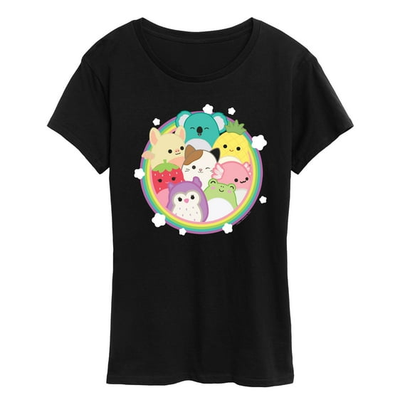Squishmallows - Rainbow Circle Group  - Women's Short Sleeve Graphic T-Shirt