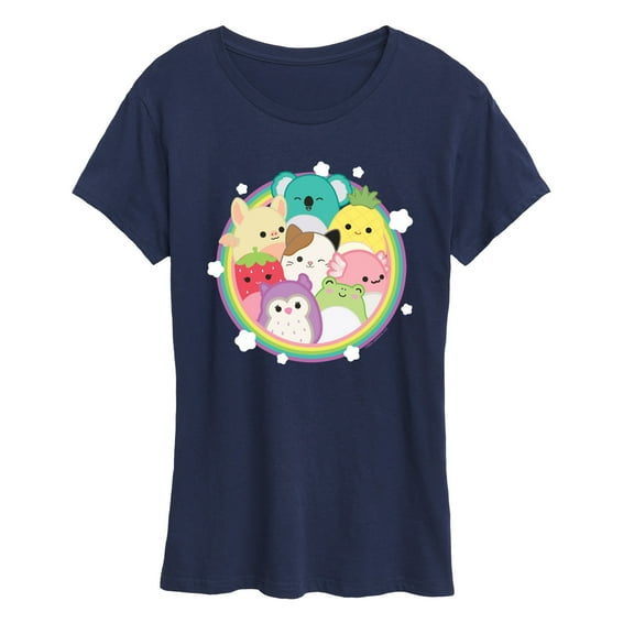 Squishmallows - Rainbow Circle Group  - Women's Short Sleeve Graphic T-Shirt