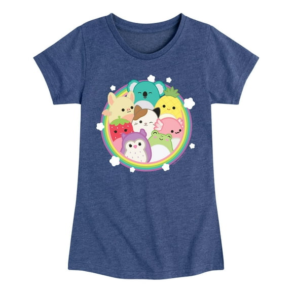 Squishmallows - Rainbow Circle Group - Youth Girls Short Sleeve T-Shirt