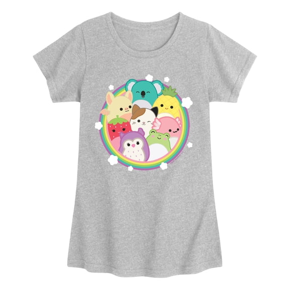 Squishmallows - Rainbow Circle Group - Youth Girls Short Sleeve T-Shirt