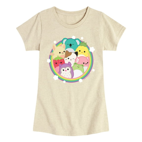 Squishmallows - Rainbow Circle Group - Youth Girls Short Sleeve T-Shirt