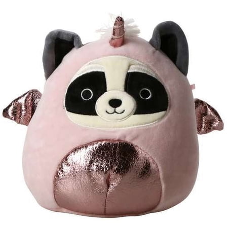 Squishmallows Official Kellytoy Plush 8" Rocky the Raccoon in Pink Alicorn Costume - Ultrasoft Stuffed Animal Plush Toy