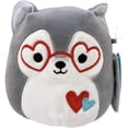 thumbnail image 1 of Squishmallows Official Kellytoy Valentines Squad Squishy Soft Plush Toy Animal (5 Inch, Ryan Husky Heart Glasses), 1 of 2