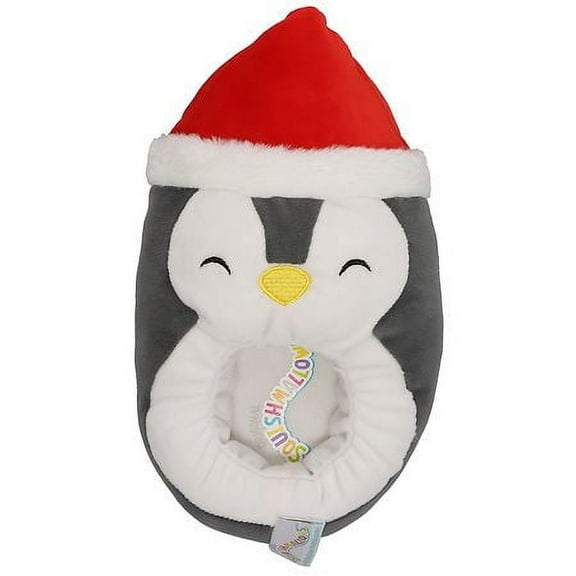 Squishmallows Slippers Plush Penguin Slipper, Size 11/12