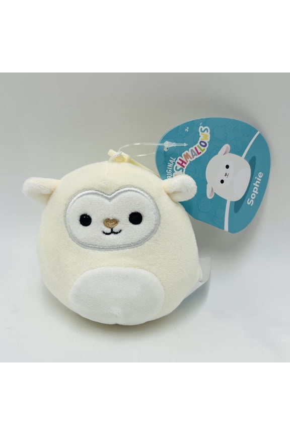 Squishmallows Sophie 3.5" Lamb Sheep Clip On Plush Keychain 2022 Kellytoy