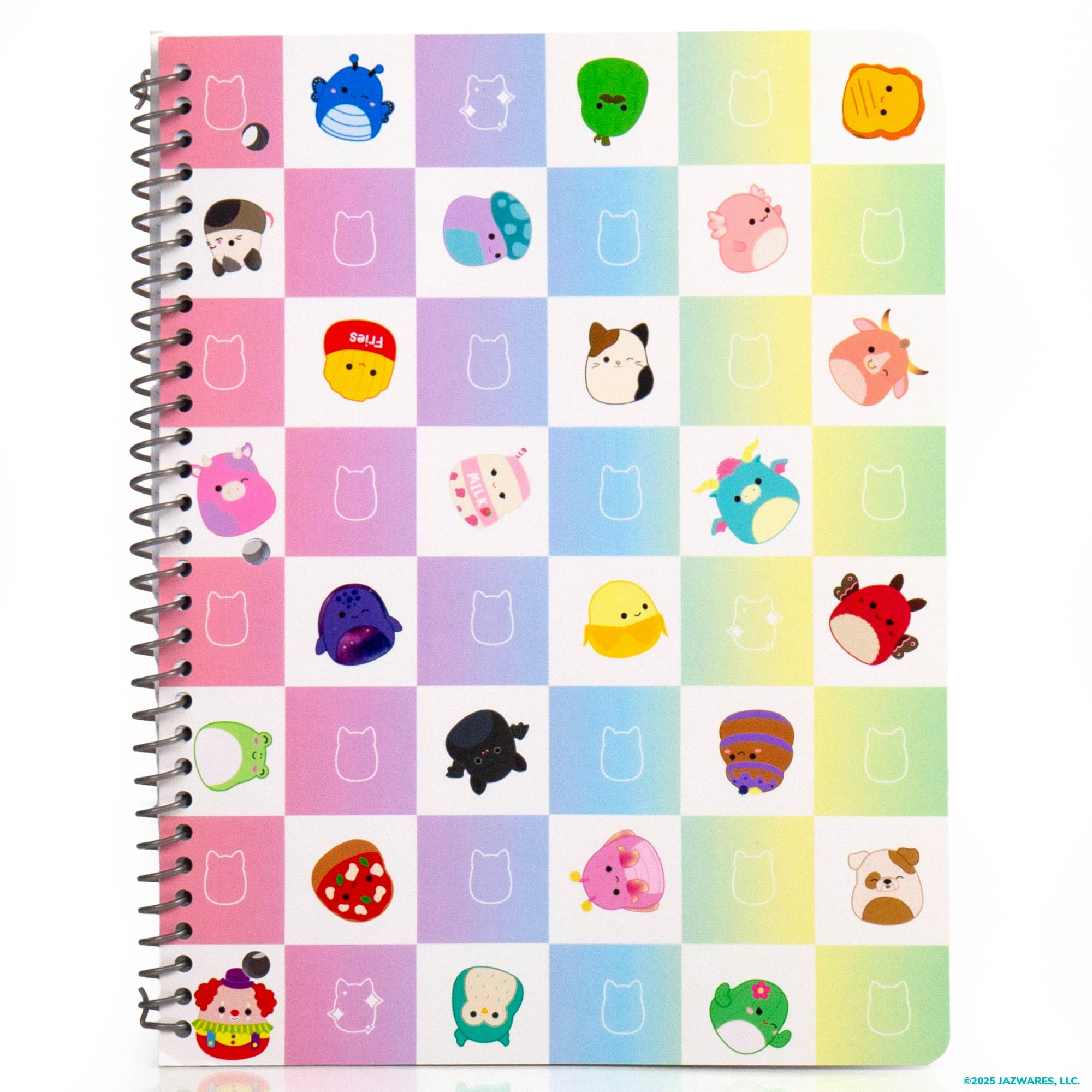 Original Squishmallows Spiral Notebook, 70 Wide Ruled Pages