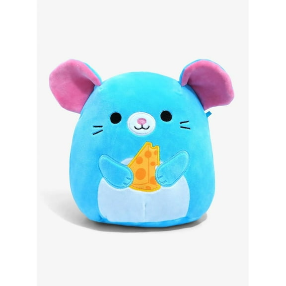 Squishmallows Squaz the Blue Mouse with Cheese 8 Stuffed Plush
