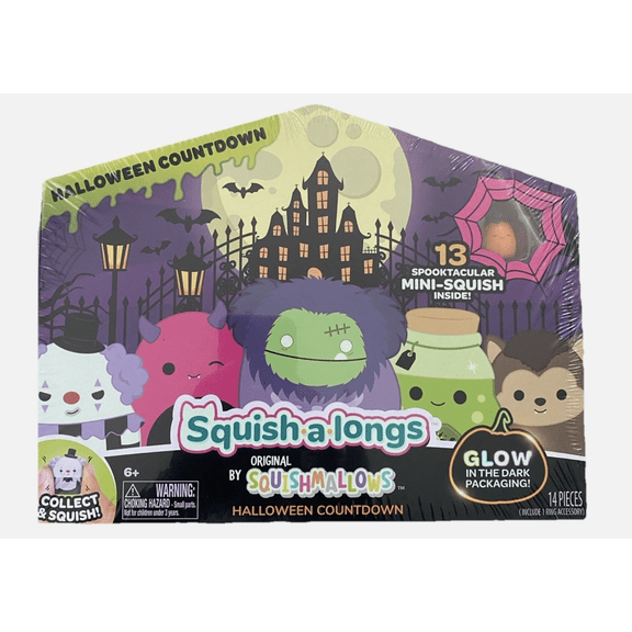 Squishmallows Squish-A-Longs Halloween Countdown Advent Calendar, 13 Mini-Squish