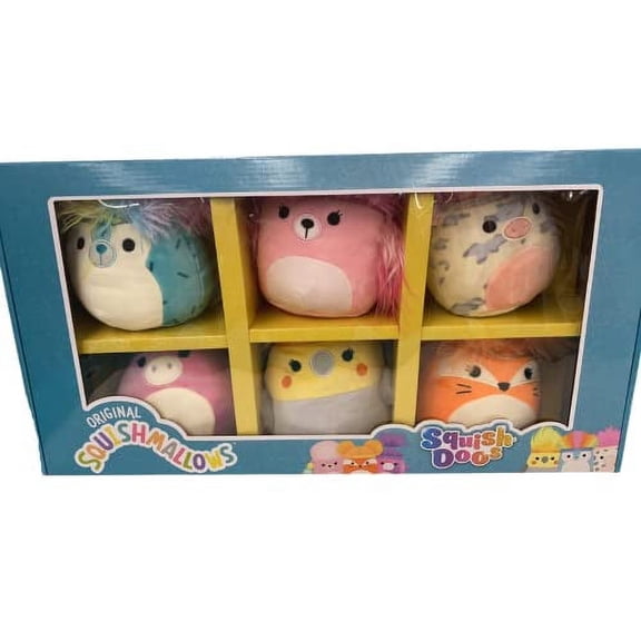 Squishmallows Squish-Doos Charlize, Willow, Jerry, Rosie, Mallora & Chloe Plush 6-Pack Set