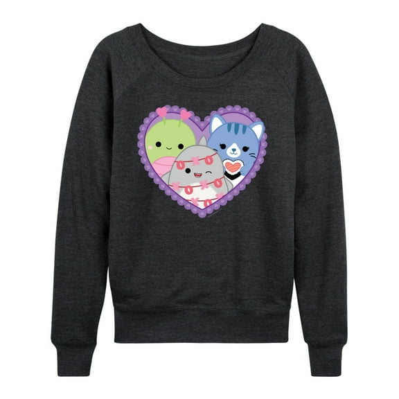 Squishmallows - Squish Heart - Women's French Terry Long Sleeve Pullover