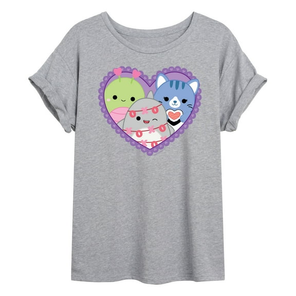 Squishmallows - Squish Heart - Womens Oversized Graphic T-Shirt