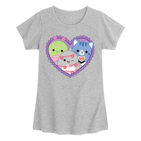 Squishmallows - Squish Heart - Youth Girls Short Sleeve T-Shirt