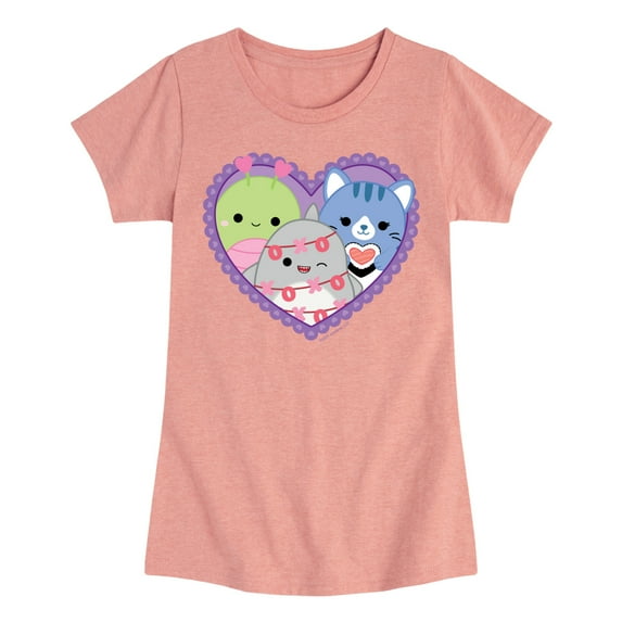 Squishmallows - Squish Heart - Youth Girls Short Sleeve T-Shirt