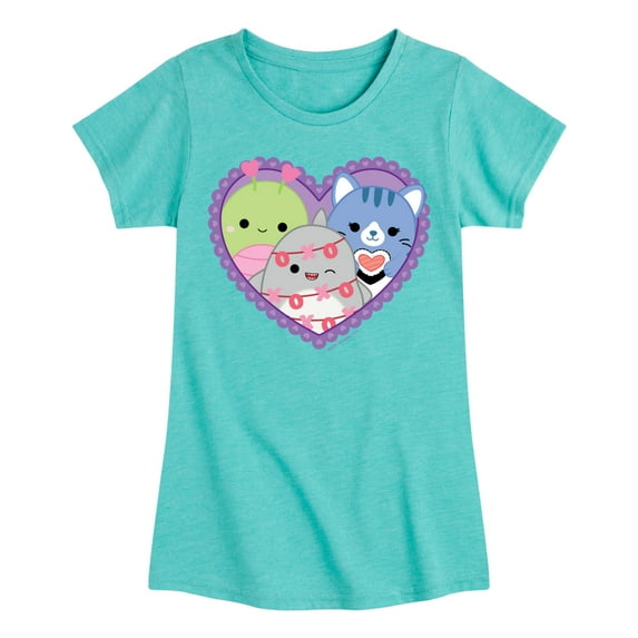 Squishmallows - Squish Heart - Youth Girls Short Sleeve T-Shirt