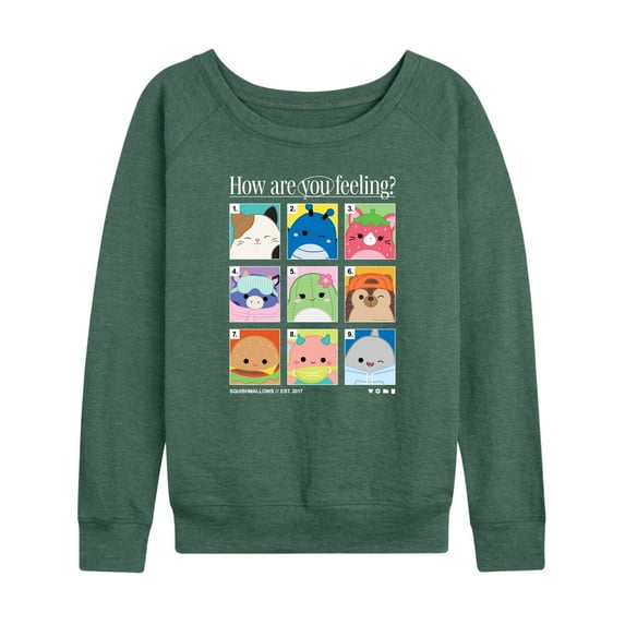 Squishmallows - Squish Mood Grid - Women's French Terry Long Sleeve Pullover