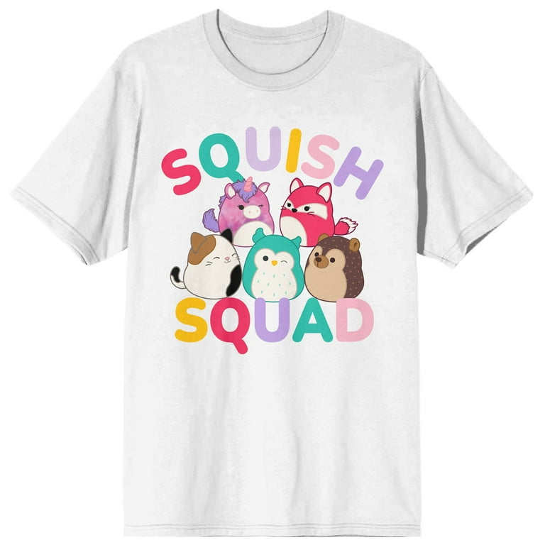 Squishmallows Squish Squad Group Characters White T-shirt-XXL