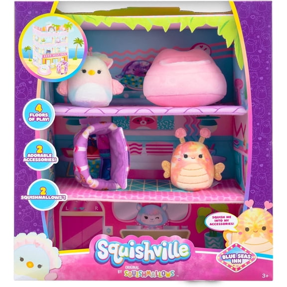 Squishmallows Squishville! Blue Seas Inn Mini Plush Playset