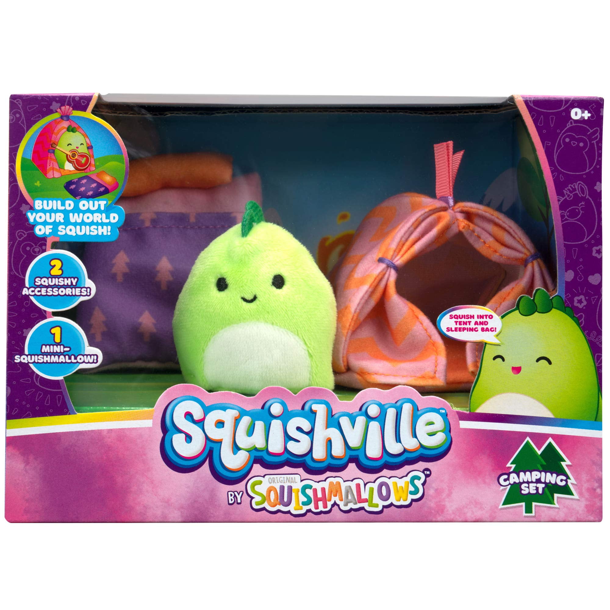Squishmallows Squishville! Camping Set Mini Plush Playset