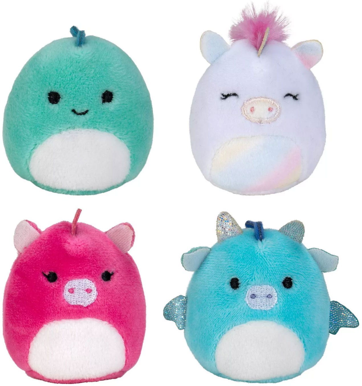 Squishville by Original Squishmallows Play and Display Storage - Four  2-Inch Plu