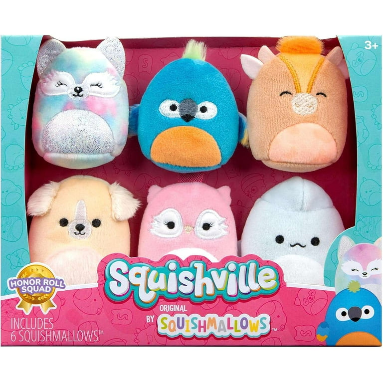 Squishmallows Squishville! Honor Roll Squad Mini Plush 6-Pack Set 