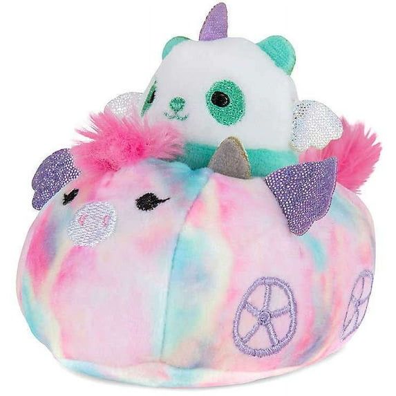 Squishmallows Squishville! Panda & Vehicle Mini Plush
