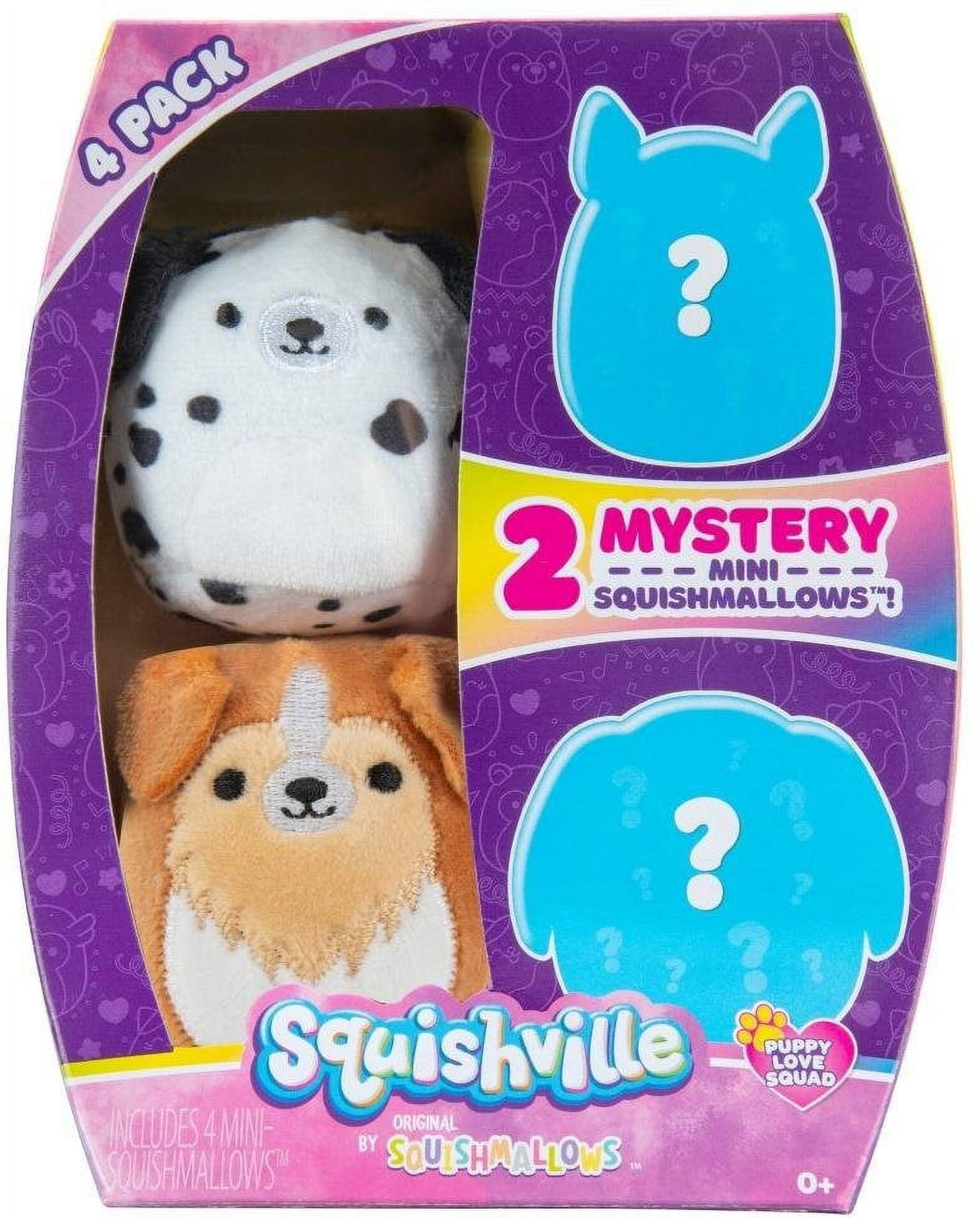 Squishmallows Squishville Puppy Love Squad Mini Plush 4 Pack Set