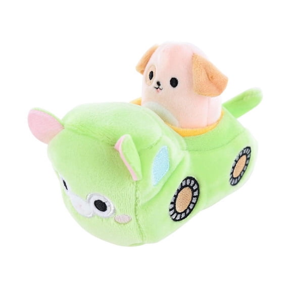 Squishmallows Squishville! Tan Dog & Vehicle Mini Plush