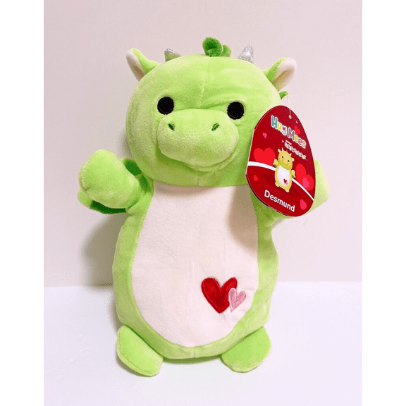 Squishmallows Valentine HugMees 10" Desmund the Dragon Animal Plush Doll Toy