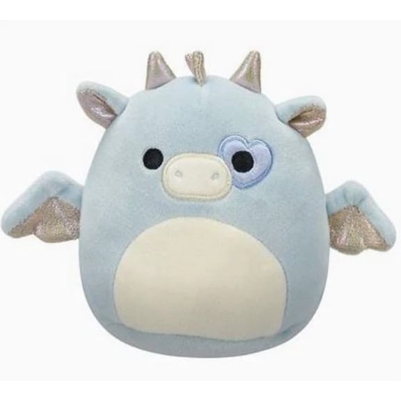 Squishmallows Valentines Squad Kenny the Dragon Plush 5" Heart Patch Eye