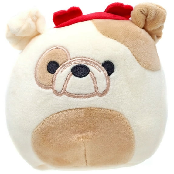 Squishmallows Valentines Squad 5" Brock the Bulldog with Heart Headband