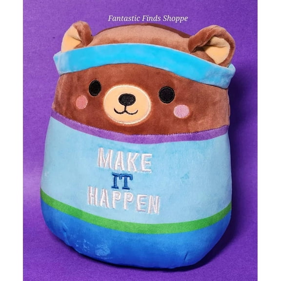 Squishmallows Wellness Squad Omar the Bear Make It Happen 8" NWT NO BIO TAG