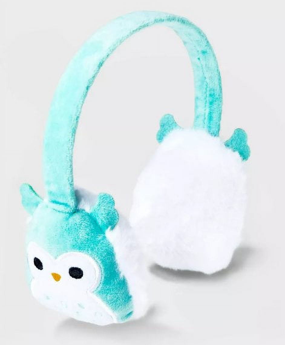 Squishmallows Winston the Owl Girls' Earmuff - Teal Blue