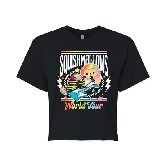 Squishmallows - World Tour - Juniors Cropped Short Sleeve Graphic T-Shirt