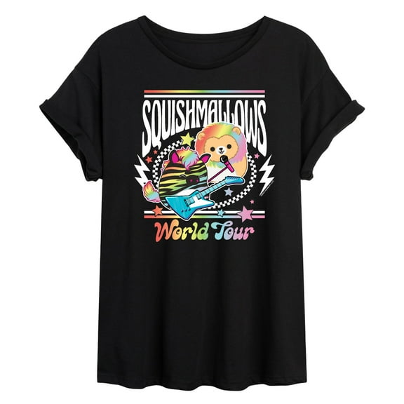 Squishmallows - World Tour - Womens Oversized Graphic T-Shirt