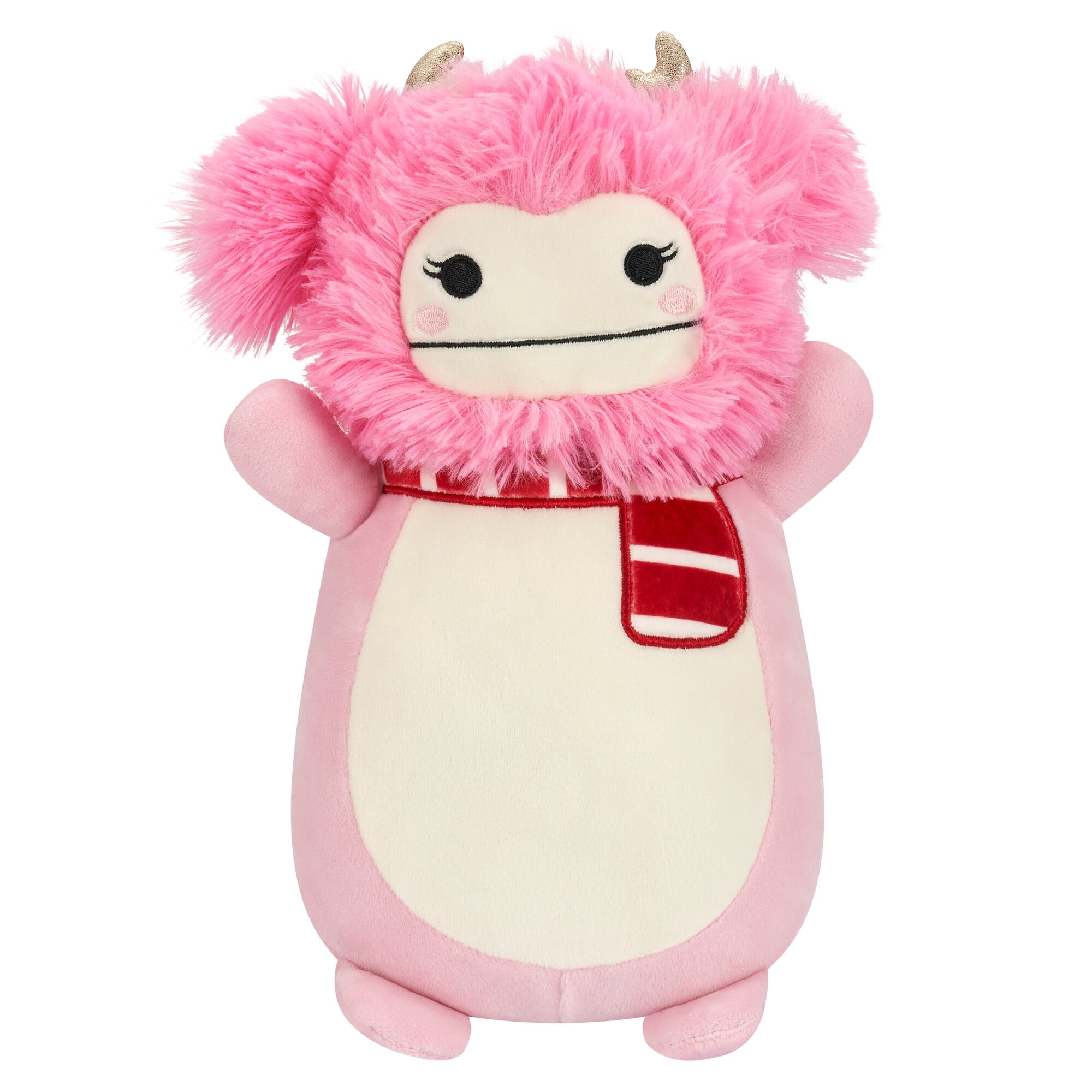 Squishmallows10 inch Brina The Pink Bigfoot with Scarf Hugmee - Childs Ultra Soft Stuffed Toy