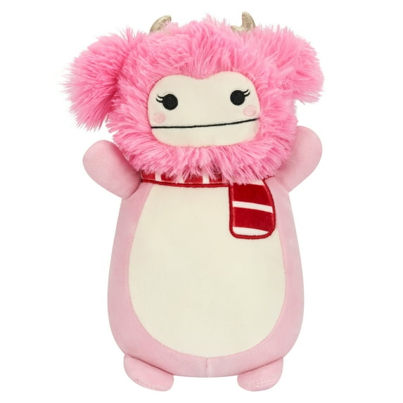 Squishmallows10 inch Brina The Pink Bigfoot with Scarf Hugmee - Childs Ultra Soft Stuffed Toy