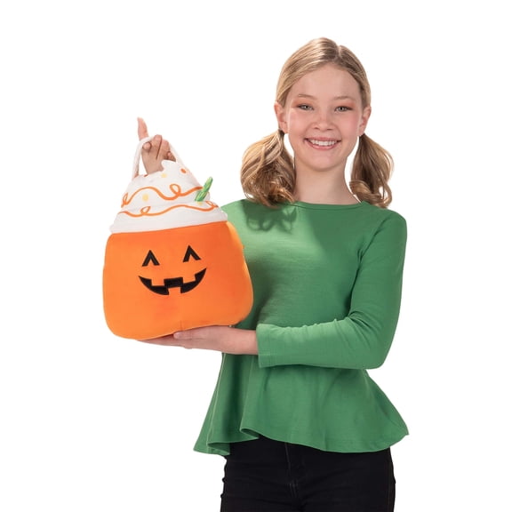 Morris Costumes JWC5008 Squishmellow Lester the Pumpkin Shake Candy Pail