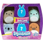 Squishville By Squishmallows 2" Mini Plush Down Under Squad, 6 Pack