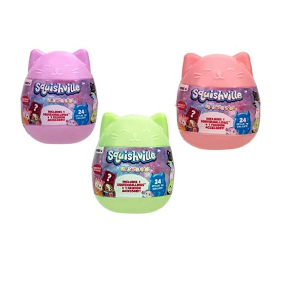Squishville by Squishmallow Series 6 - Assorted 3 Pack - Mini Plush & Accessories - Official Kellytoy - Great Gift for Kids