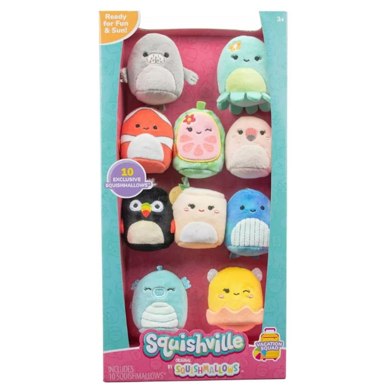 Squishville by Squishmallows Vacation Squad 2 inch Plush Toy - 10 Pack