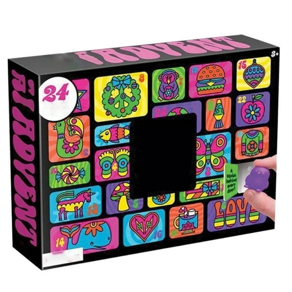 Squishy Advent Calendar Toy Set  24 Days of Mini Squishy Fidget Toys, Sensory Stress Relief Gift Box for Adults